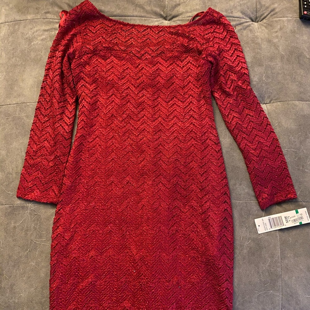 Red Glitter Dress